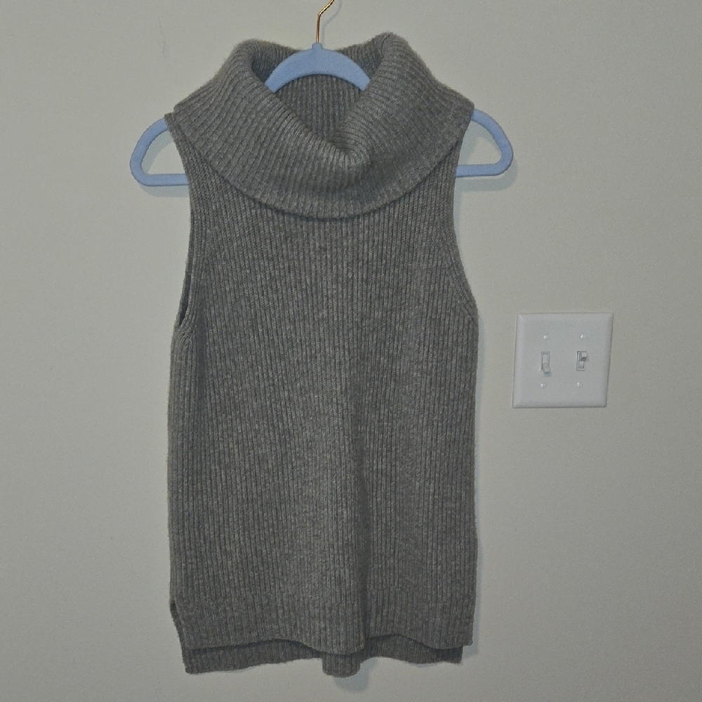 Michael Kors Charcoal Sleeveless Cowl Neck Sweater